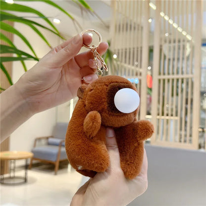 Plush Capybara Stuffed Keychain Toy - 12-15cm