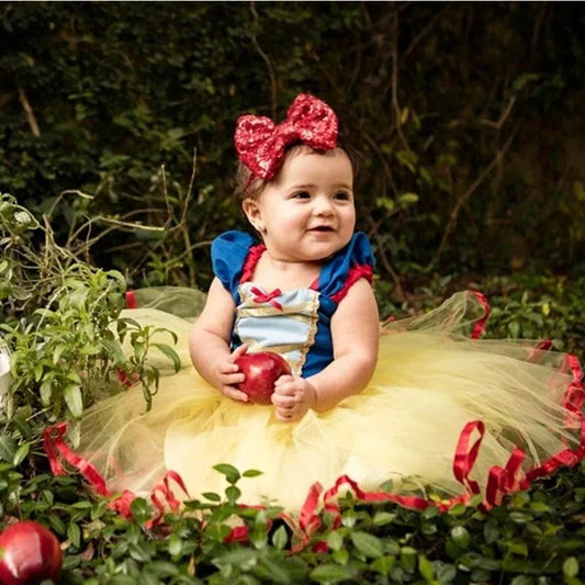 Girls Snow White Halloween Costume Dress (Age 12M - 4YRS) Yellow
