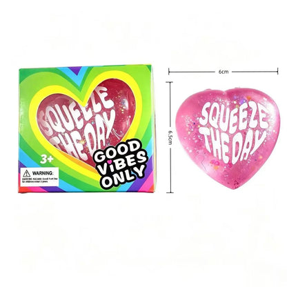 NeeDoh Good Vibes Only Heart – Super Solid Squish Sensory Stress Relief Toy