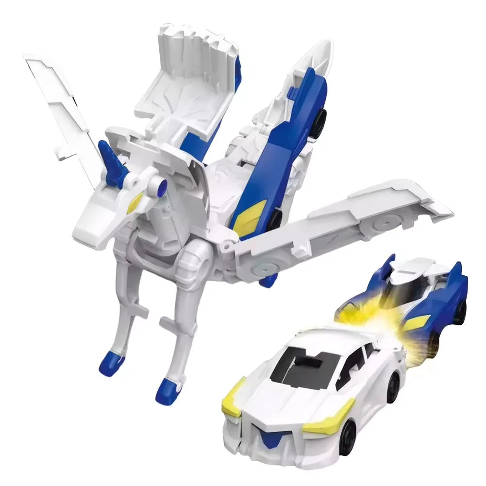 Unicorn Transformer Magic Car Toy – 2-in-1 Magnetic Collision Vehicle | DIY Transforming Robot Multicolor E