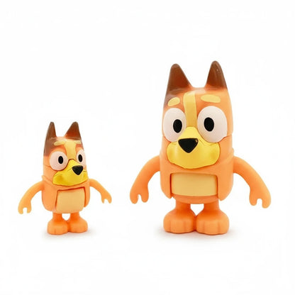 Bluey & Bingo Anime Figure Set – 8-Piece Poseable Model Toys