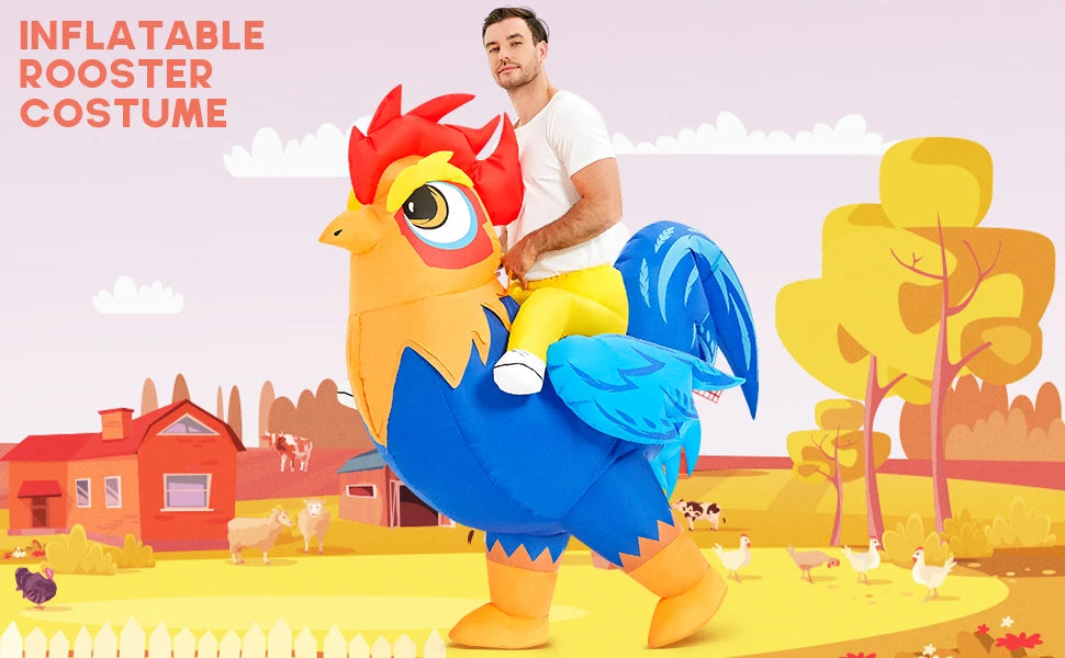 Adult Unicorn Rooster Inflatable Costume