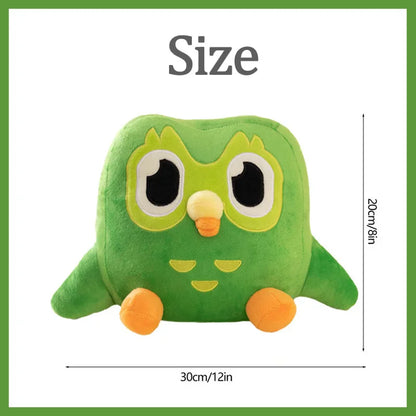 Plush Duolingo Green Owl Plush Toy - 30cm Green