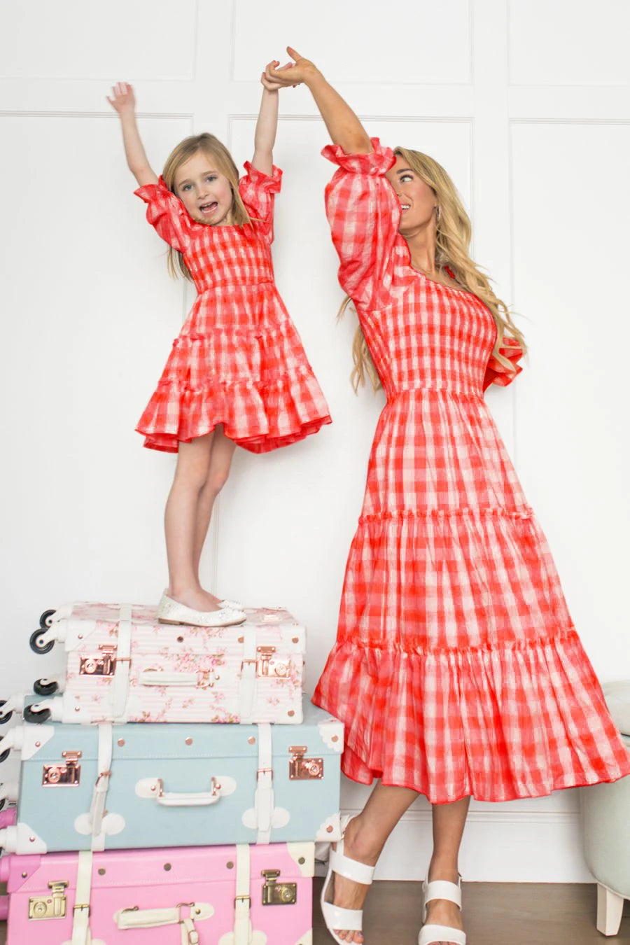 Mother & Daughter Matching Dress (Mommy & Me) Red