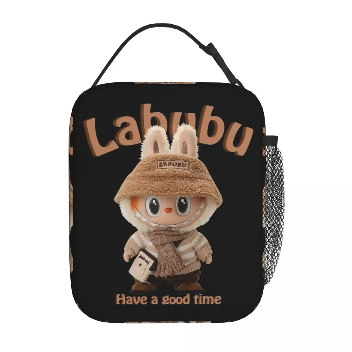 Labubu Insulated Lunch Bag Black 26x21x11CM