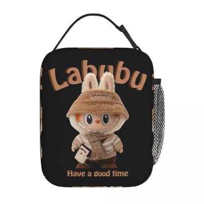 Labubu Insulated Lunch Bag Black 26x21x11CM
