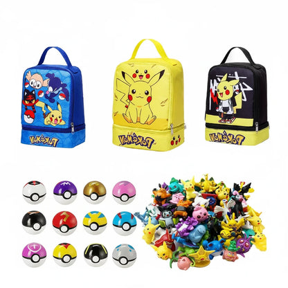 144 style Pokemon Figure with Storage Bag Monster elf ball Set Toy Pikachu Anime Action Mini Small Pokeball Child birthday Gift