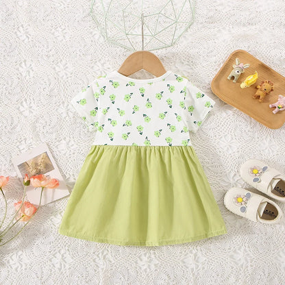 Baby Girls Summer Cotton Flower Dress (Age 6M-24M)
