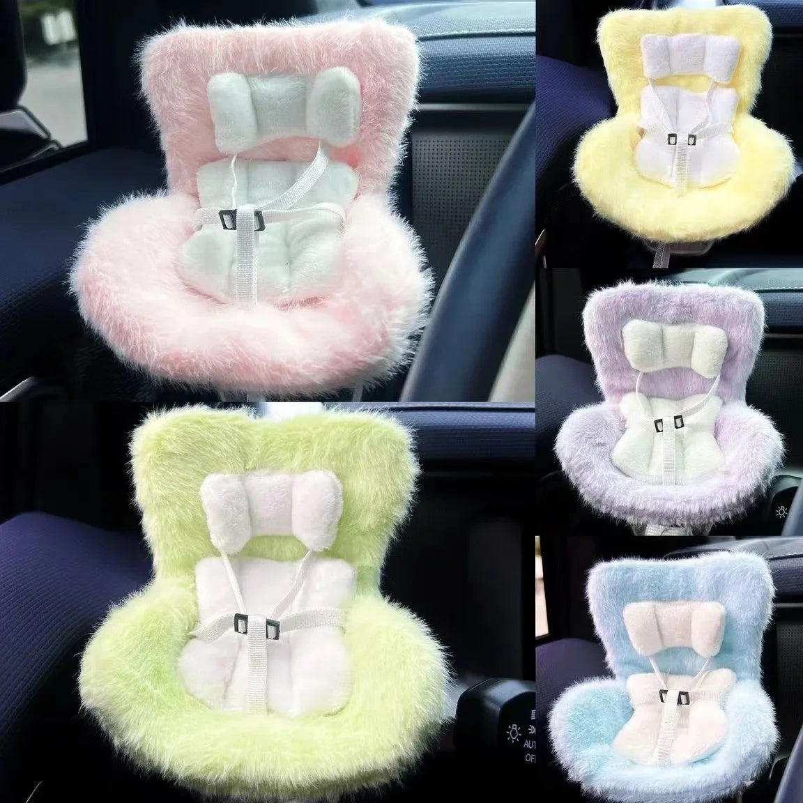 Labubu Doll Plush Car Seat 18cm
