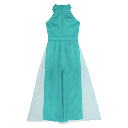 Girls Halter Neck Sleeveless Wide Leg Jumpsuit (6-14 YRS)