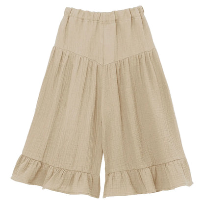 Girls Wide Leg Ruffled Trousers (Age 6M-8YRS)