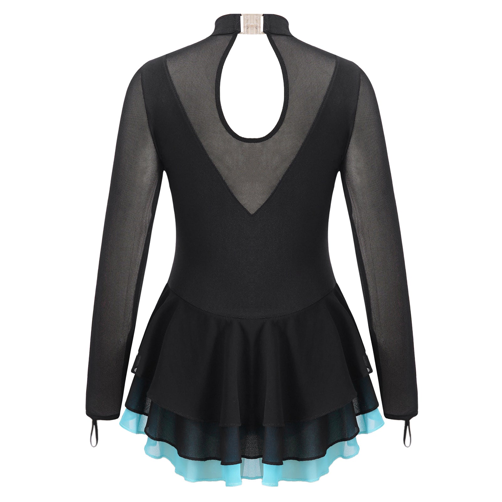Girls Rhinestone Figure Skating Leotard Dress (Age 6-16 YRS)