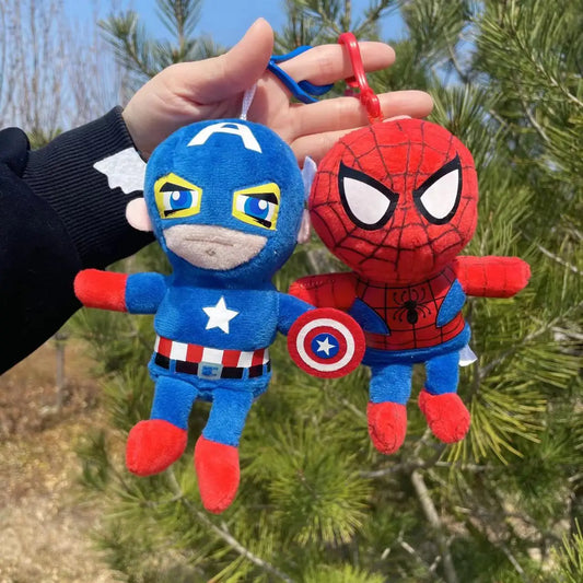 Plush Super Hero Spider-Man Superman Captain America Keychain  Stuffed Toy - 15cm