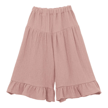 Girls Wide Leg Ruffled Trousers (Age 6M-8YRS)