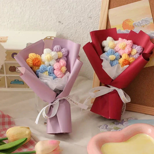Handmade Knitted Flower Gift Bouquet