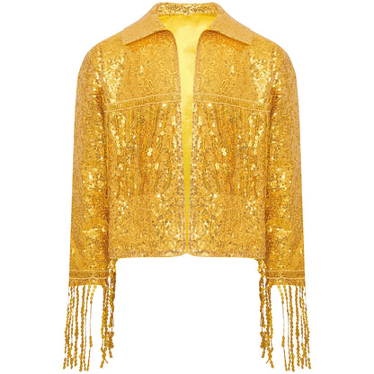 Girls Sparkly Sequin Tassel Jacket (Age 6-14YRS)