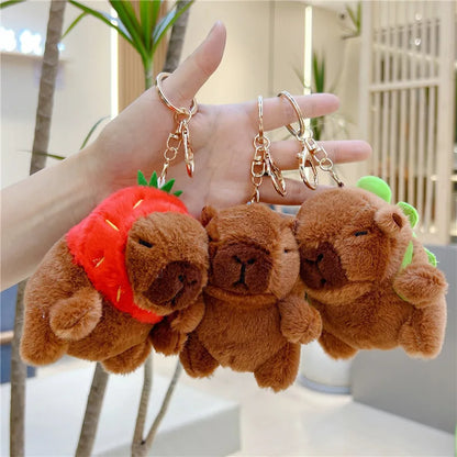 Plush Capybara Stuffed Keychain Toy - 12-15cm
