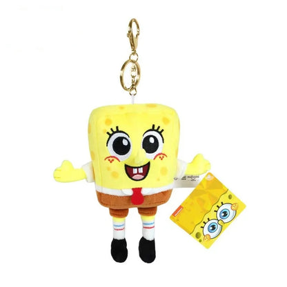 Plush SpongeBob Patrick Star Gary Squidward Tentacles Stuffed Keychain Pendant - 12cm