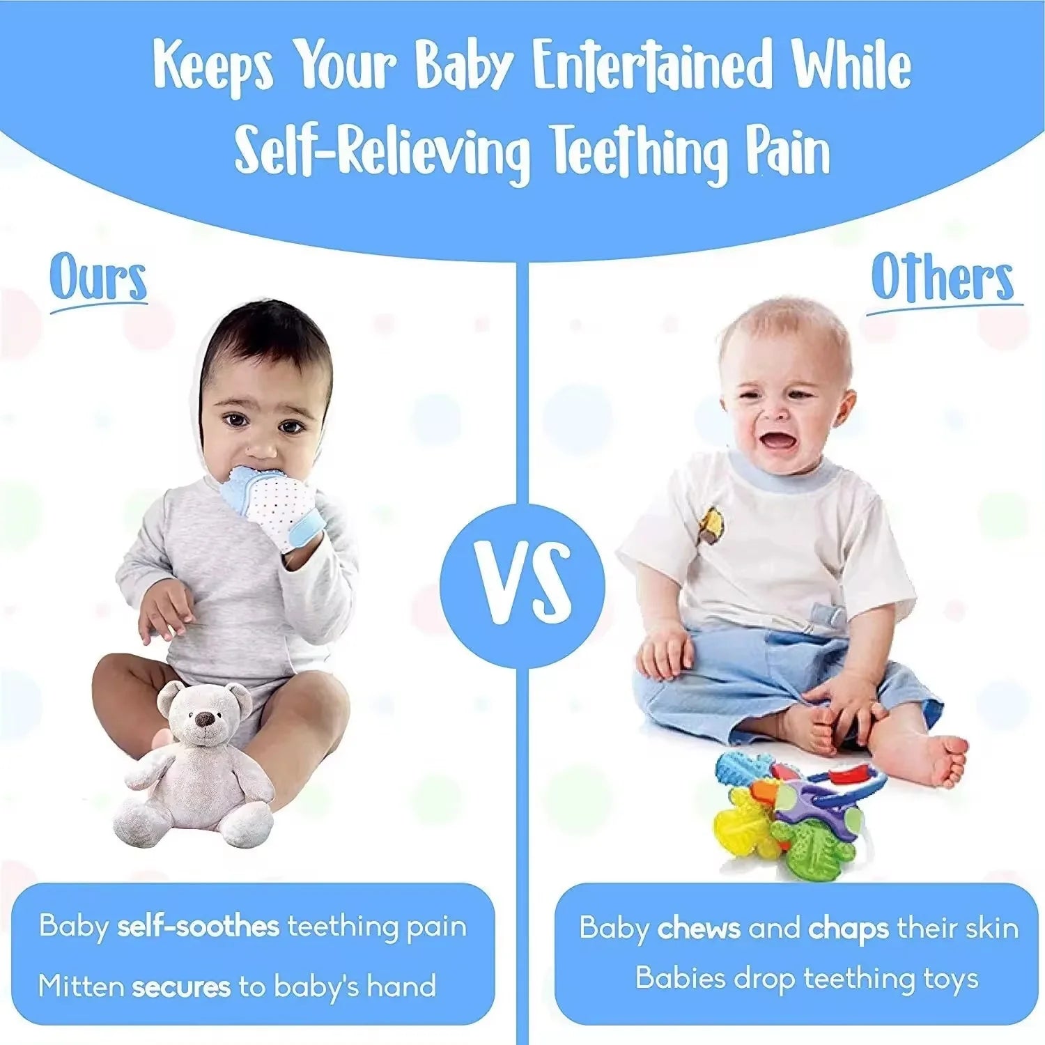 Baby Teething Silicone Mittens