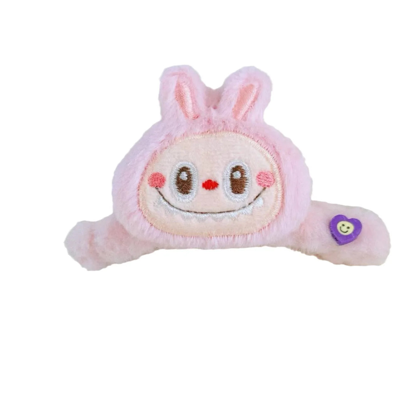 Labubu Double‑Sided Fabric Hair Clips | 3D Labubu Doll Barrettes