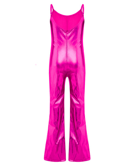 Girls Metallic Gymnastic Jumpsuit (Age 4-16YRS)
