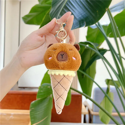 Plush Capybara Stuffed Keychain Toy - 12-15cm