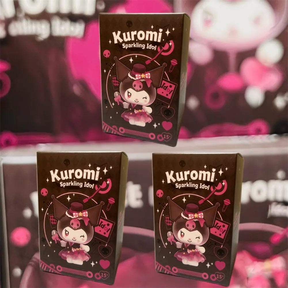 Sanrio Kuromi Sparkling Idol Series Blind Box | Cute Anime Figure • Mystery Collectible 3 pcs