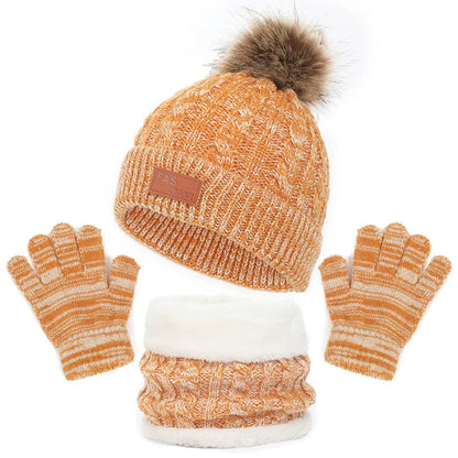 Baby/Toddler Hat Scarf & Gloves Set (Age 12M-5YRS) New Yellow 1-5Y