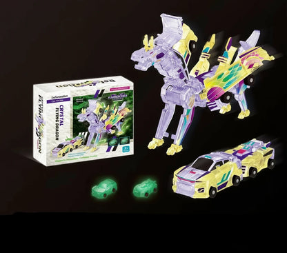 Unicorn Transformer Magic Car Toy – 2-in-1 Magnetic Collision Vehicle | DIY Transforming Robot Multicolor G