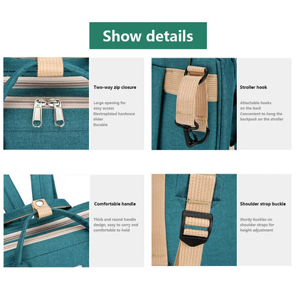 Multi-Functional Baby Diaper Bag Travel Crib