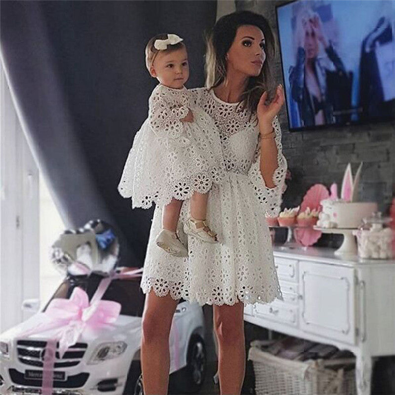Mother & Daughter Matching White Dress (Mommy & Me)