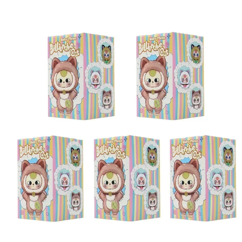 Baby Three Billionaire Lucky Cat Series – Blind Box | Cute Fortune Cat Collectible Figures Random 5pcs
