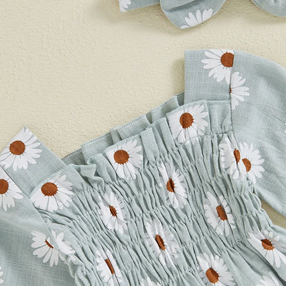 Baby Girls Daisy Romper (Age Newborn - 18M)