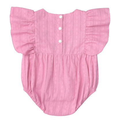 Baby Girls Mexican Embroidered Ruffled Sleeves Romper (Age Newborn-24M)