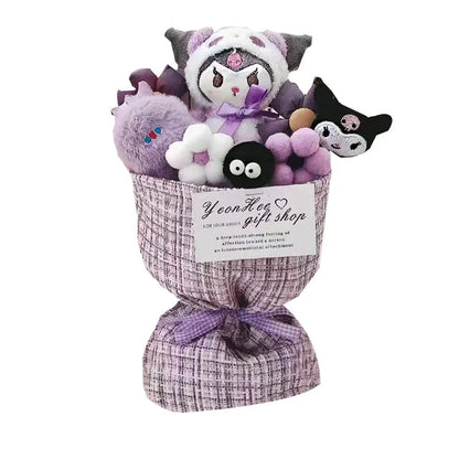 Sanrio Plush Flower Bouquet | Cute Cartoon Plush Dolls • Everlasting Plush Flowers
