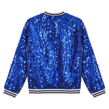 Girls Sequins Baseball Bomber Jackets (Age 6-16 YRS)