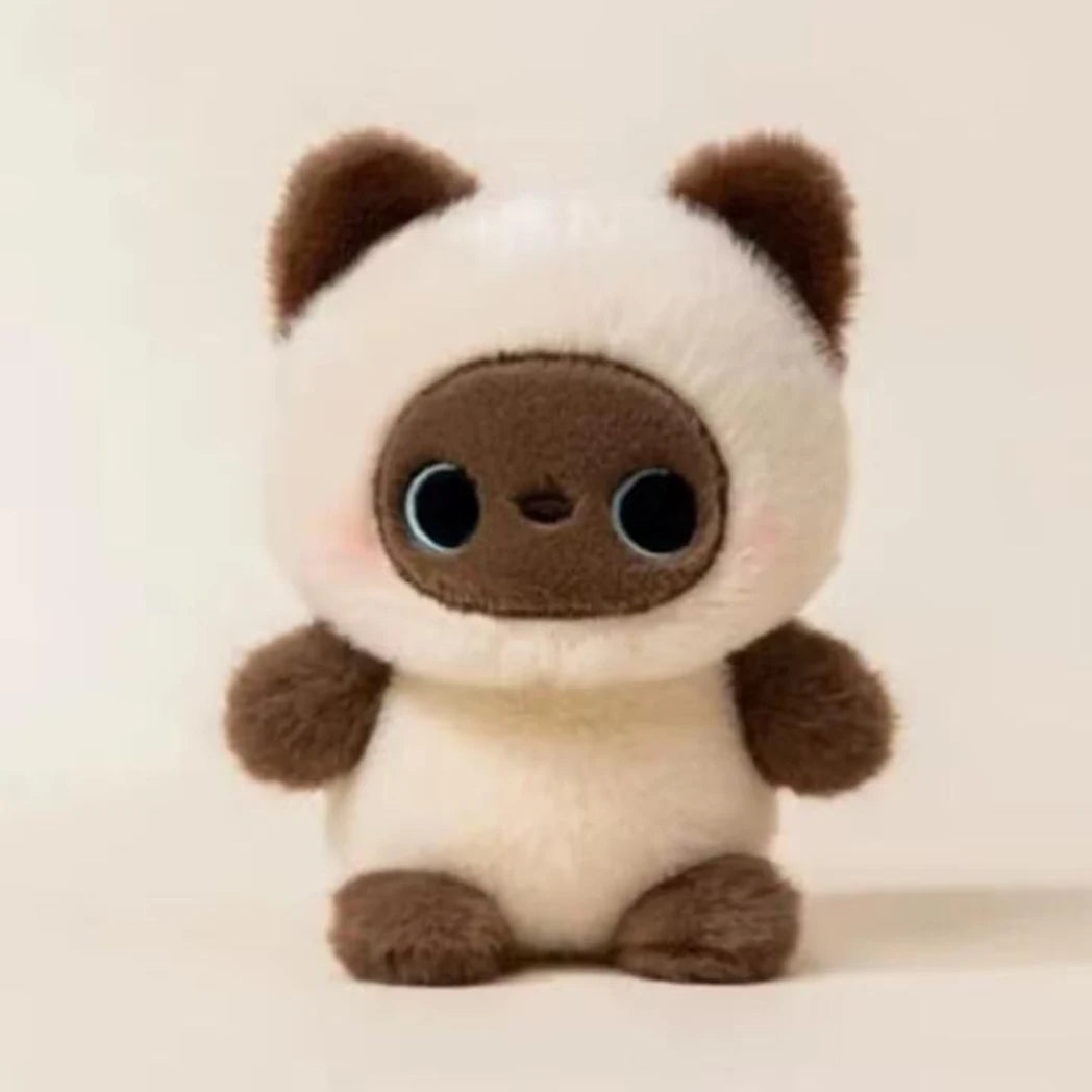15CM Cute Animal Plush Toy Children Table Doll Ornaments Companion Doll Birthday Christmas Gifts Soft Sleeping Companion Kawaii Little Siamese Cat 15CM Multi