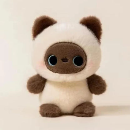 15CM Cute Animal Plush Toy Children Table Doll Ornaments Companion Doll Birthday Christmas Gifts Soft Sleeping Companion Kawaii Little Siamese Cat 15CM Multi