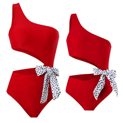 Mother & Daughter Matching Swimsuits (Mommy & Me) Red