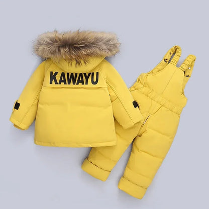 Baby/Toddlers Duck Down Coat + Jumpsuit Overalls (Age 12M-4YRS)