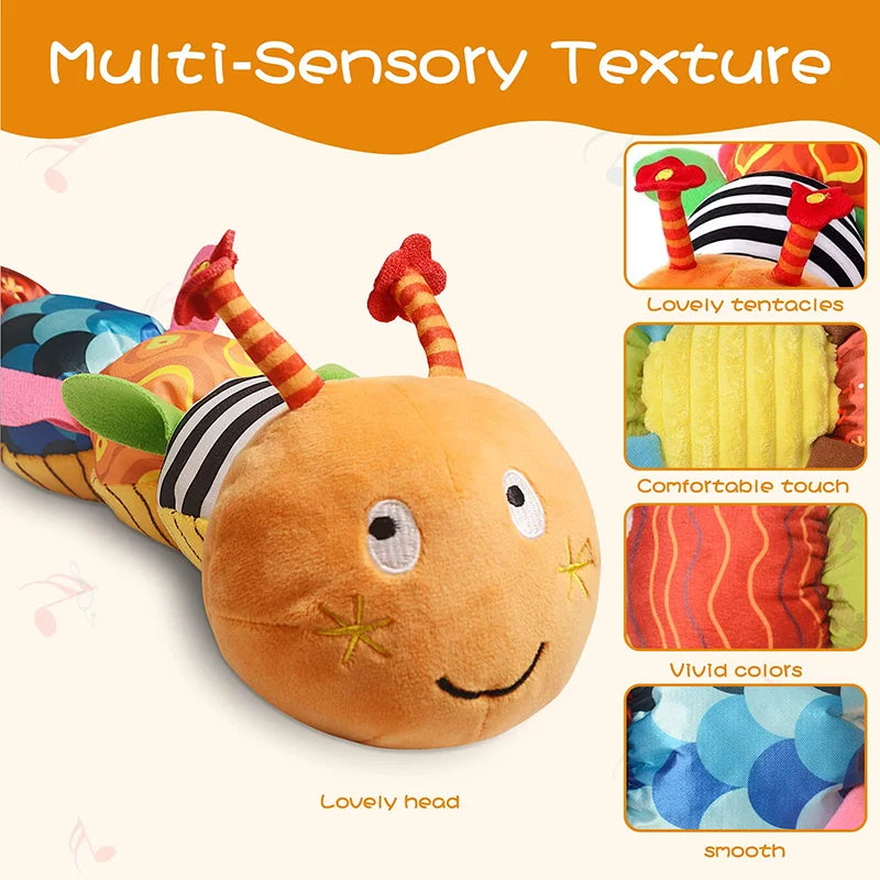 Baby Rattle Musical Caterpillar Worm Soft Plush Toy - 60CM