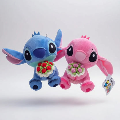 Lilo & Stitch Couple Plush Models | Cute Cartoon Stuffed Dolls • Kawaii Pendant Toys