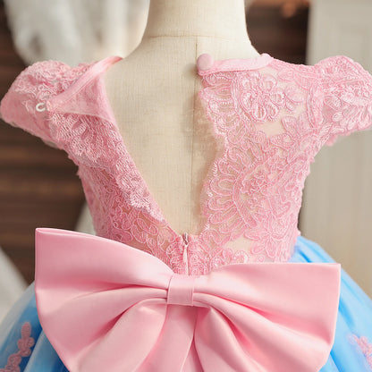 Baby/Toddler Embroidered Tulle Dress (Age 24M-5YRS)