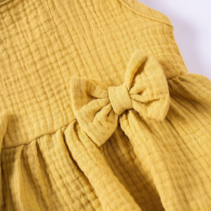Baby/Toddler Sleeveless Bowknot Ruffled Vest Camisole & Shorts (Age 6M-5YRS)