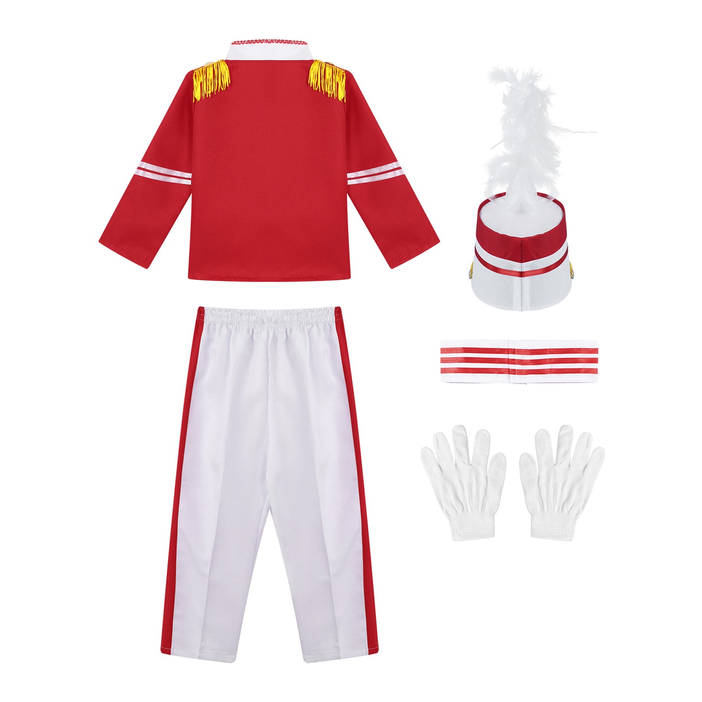Boys/Girls Nutcracker Drum and Trumpet Team Costume (Age 4-12YRS)