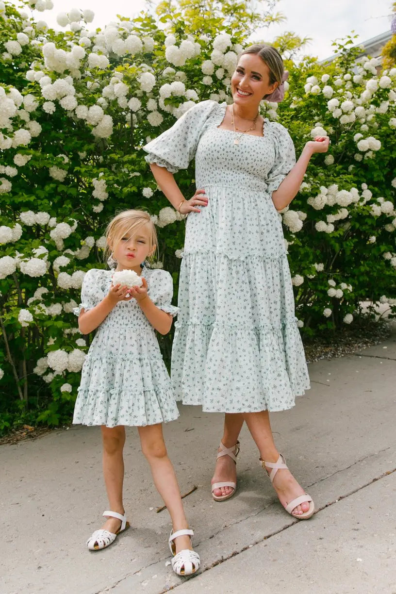 Mother & Daughter Matching Dress (Mommy & Me) Light Green