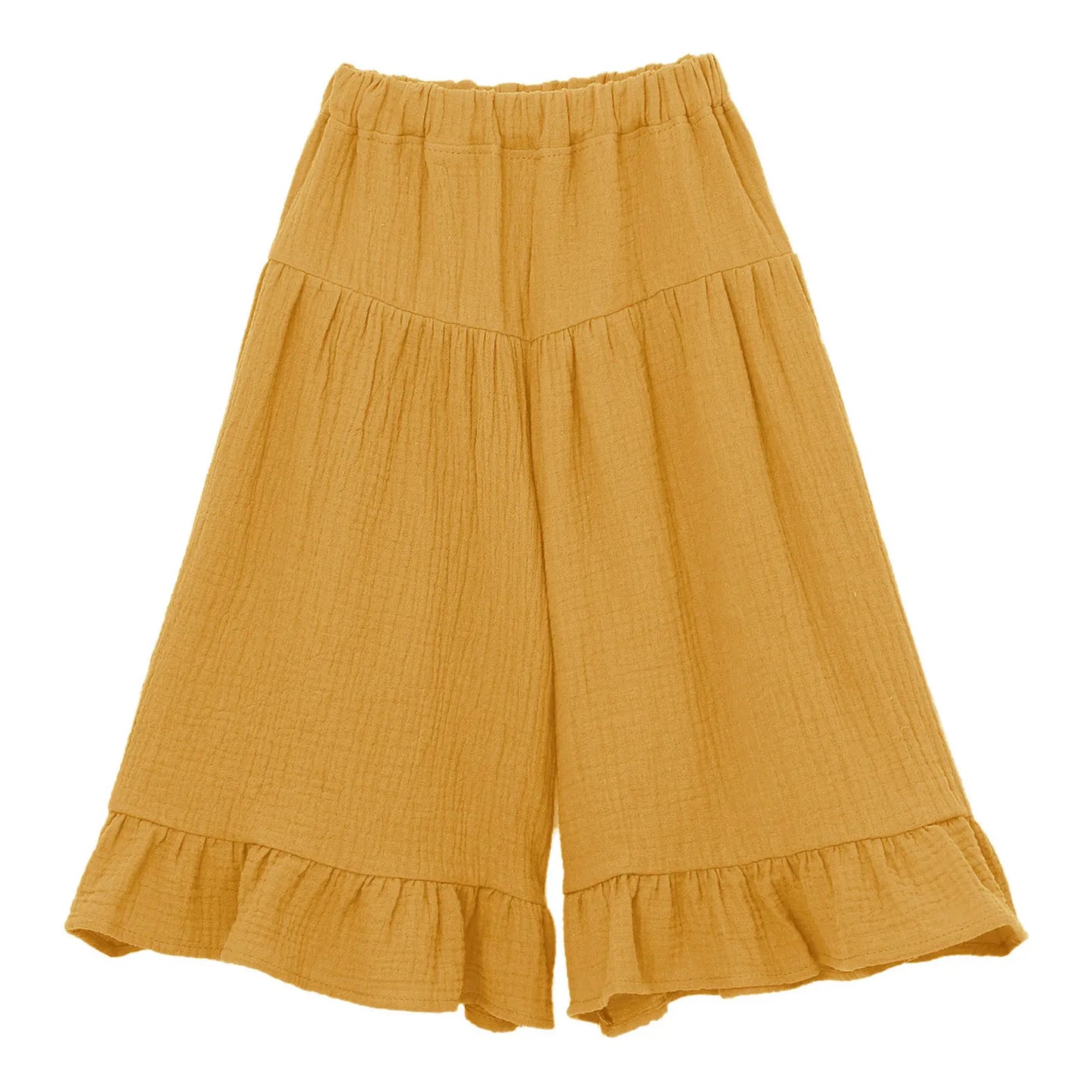 Girls Wide Leg Ruffled Trousers (Age 6M-8YRS)