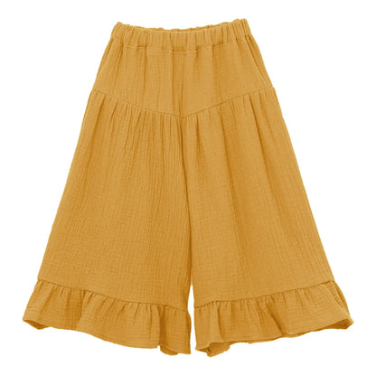 Girls Wide Leg Ruffled Trousers (Age 6M-8YRS)