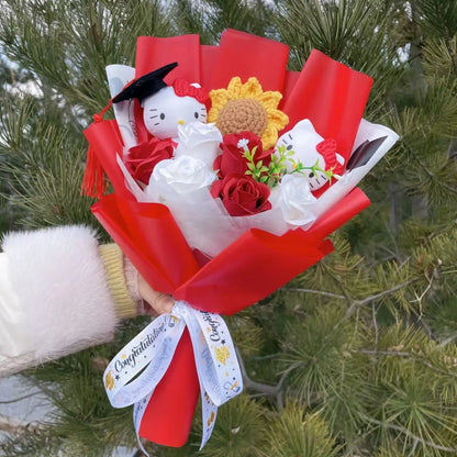Hello Kitty Plush Flower Gift Bouquet – 35cm in Gift Box | Sanrio-Inspired Keepsake Arrangement