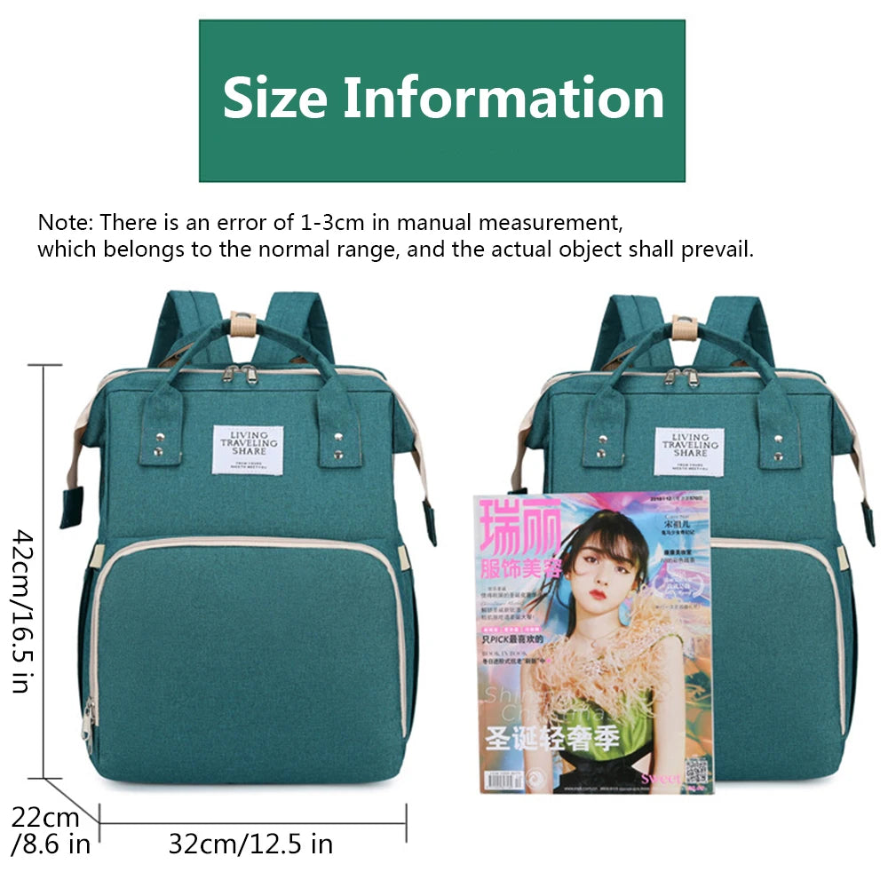 Multi-Functional Baby Diaper Bag Travel Crib